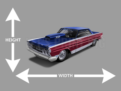 1964 Mercury Comet Classic Car Art Wall Decal