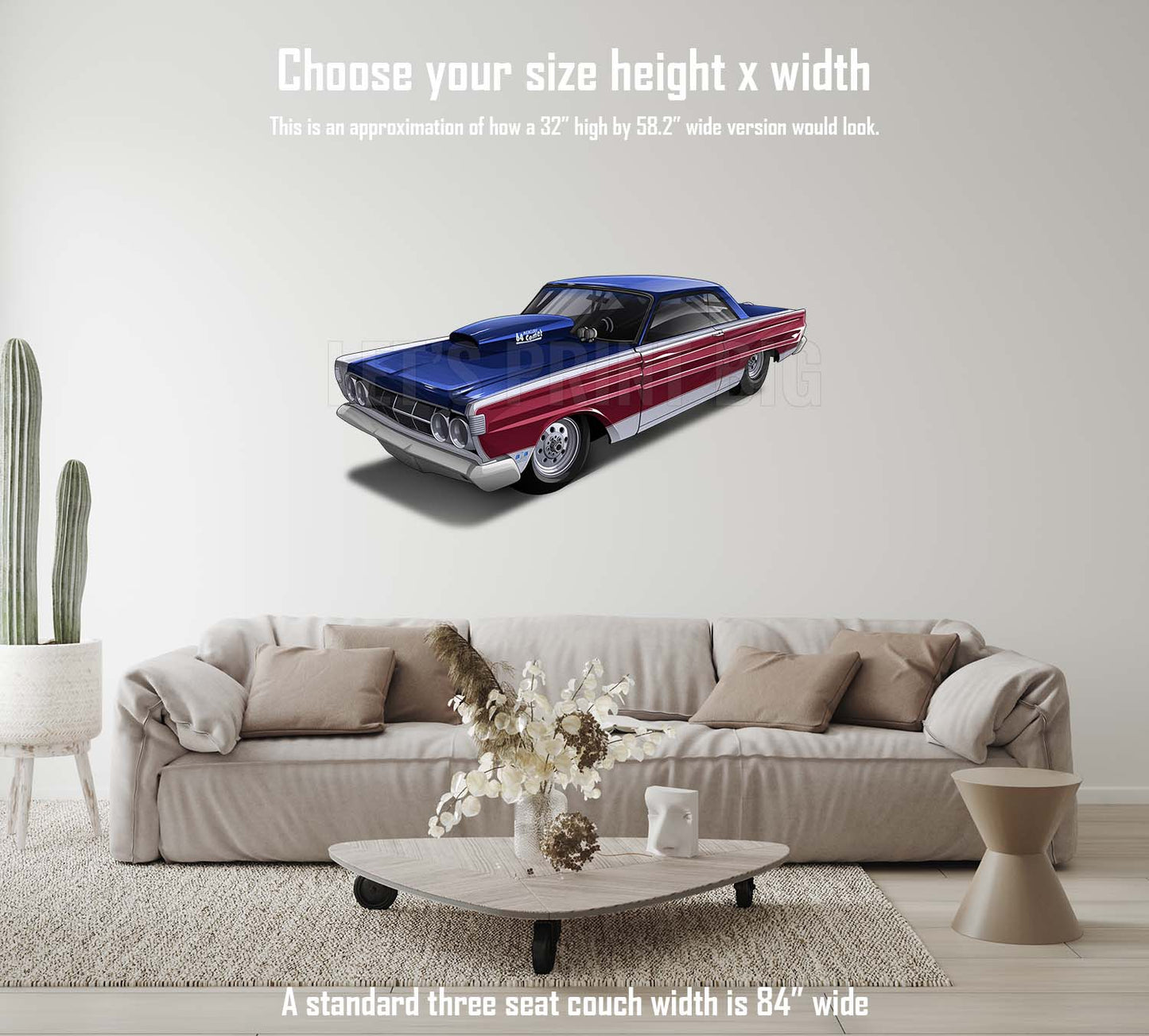 1964 Mercury Comet Classic Car Art Wall Decal