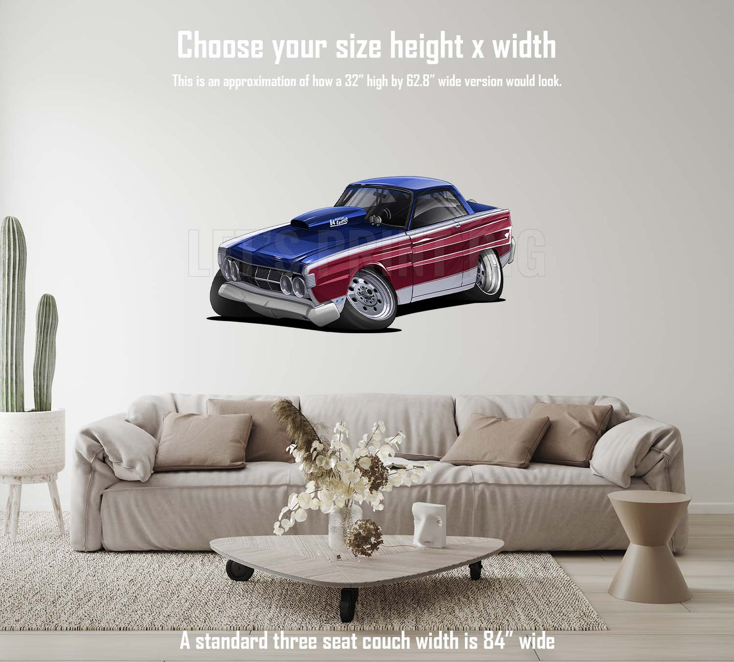 1964 Mercury Comet Cartoon A Car Art Wall Decal