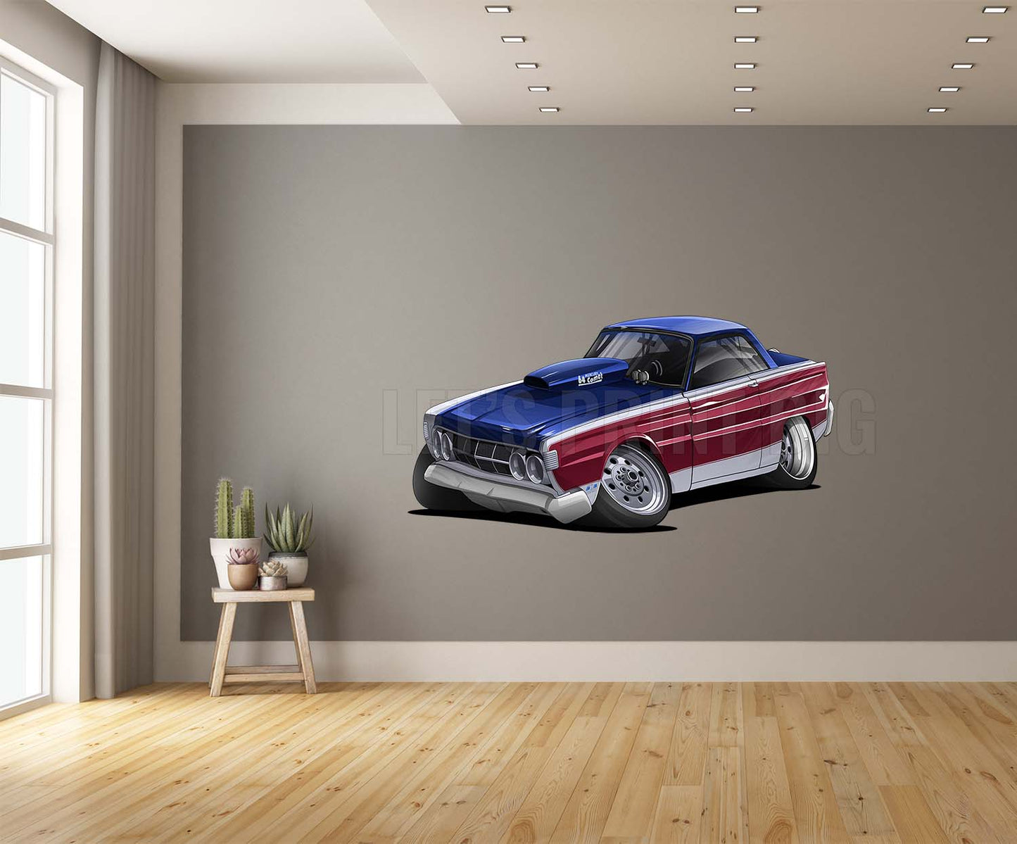 1964 Mercury Comet Cartoon A Car Art Wall Decal
