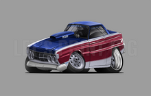 1964 Mercury Comet Cartoon B Car Art Wall Decal