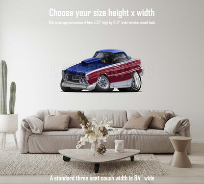 1964 Mercury Comet Cartoon B Car Art Wall Decal
