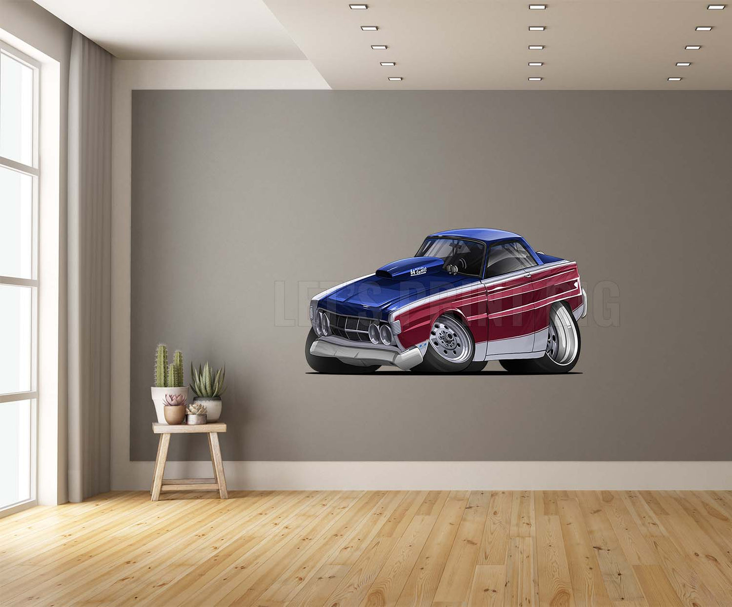 1964 Mercury Comet Cartoon B Car Art Wall Decal