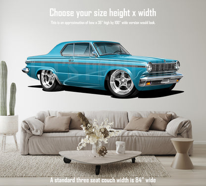 1965 Dart Hot Rod Cartoon Wall Decal Car Art
