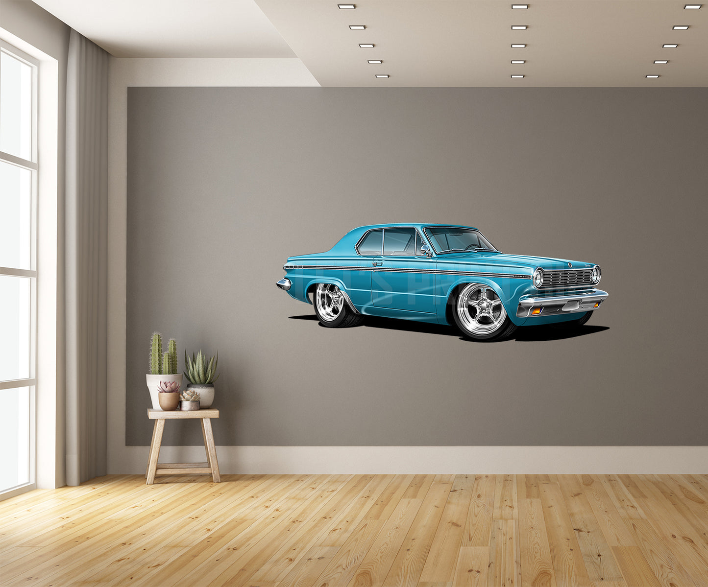 1965 Dart Hot Rod Cartoon Wall Decal Car Art