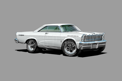 1965 Galaxie White car art Wall Decal