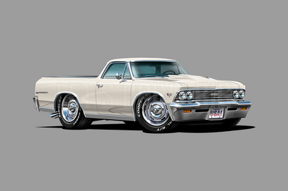 1966 El Camino Car Art Wall Decal