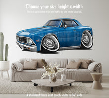 1966 Chevelle Muscle Car Cartoon Hot Rod Wall Art Decal