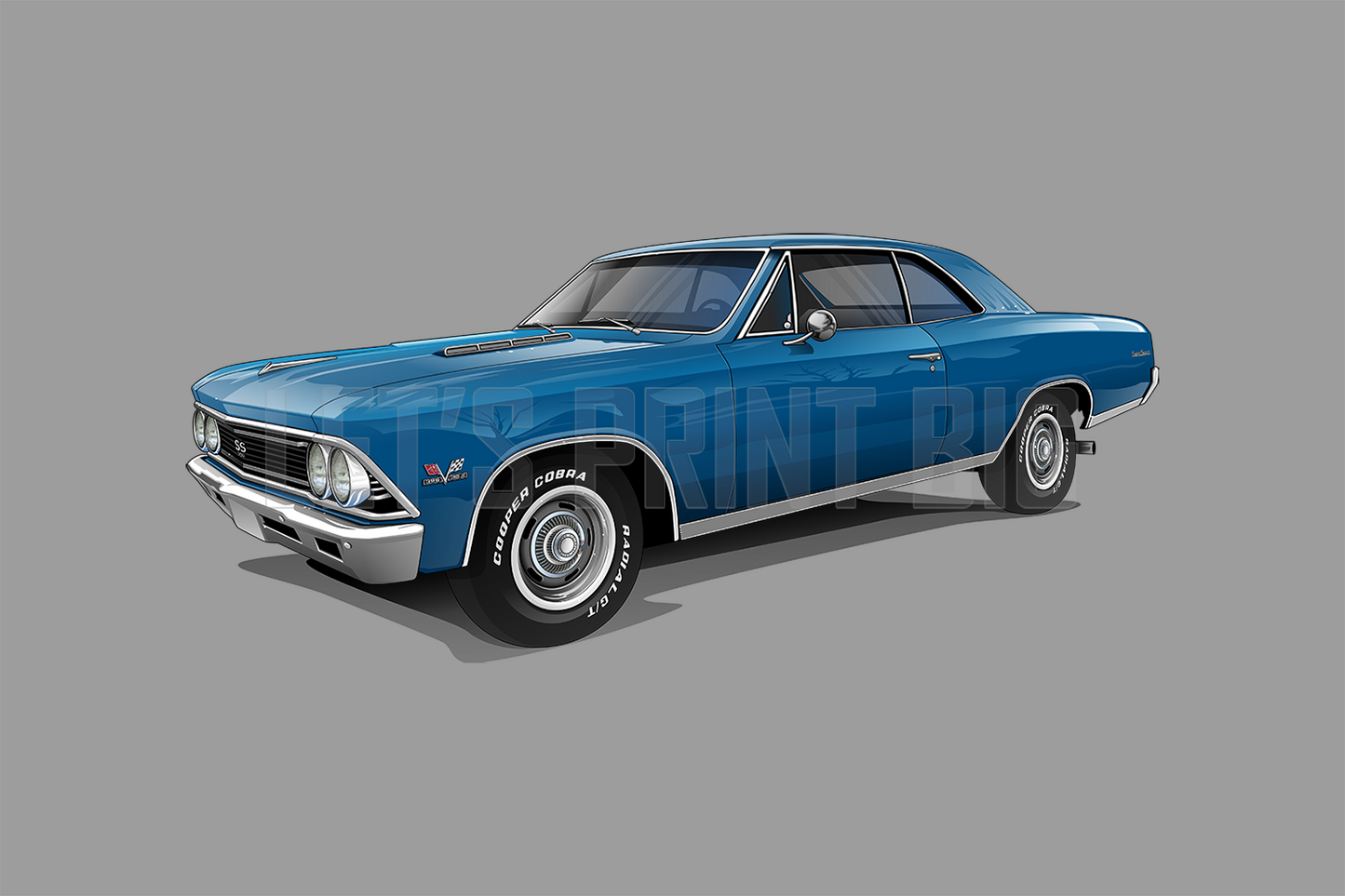 1966 Chevelle Muscle Car Wall Art Decal