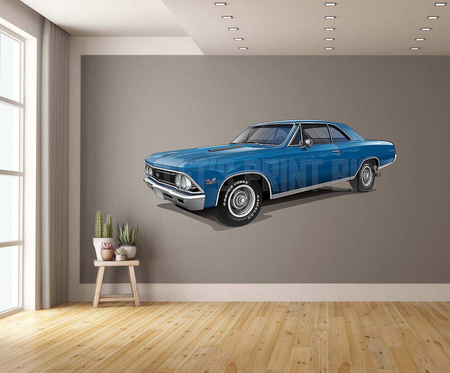 1966 Chevelle Muscle Car Wall Art Decal