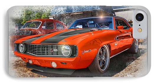 1969 Camaro Z28 Muscle Car Art - Phone Case
