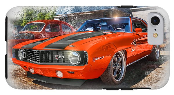 1969 Camaro Z28 Muscle Car Art - Phone Case