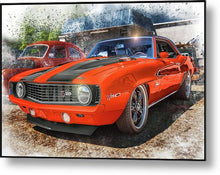 1969 Camaro Z28 Muscle Car Art - Metal Print