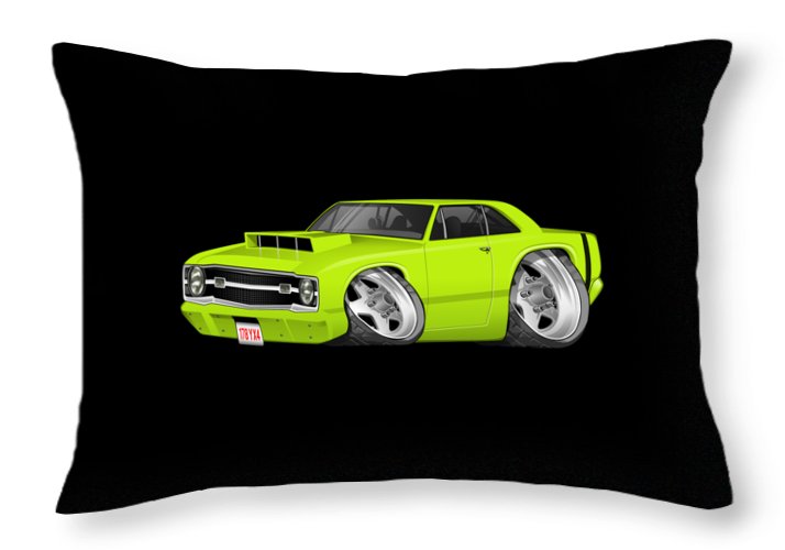 1969 Dart Car Art - Throw Pillow