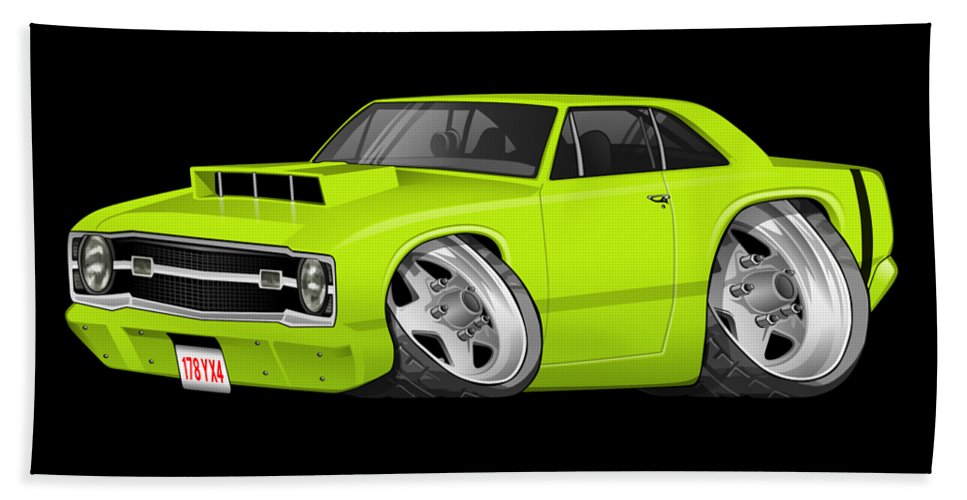 1969 Dart Car Art - Beach Towel
