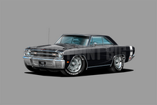 1969 Dart GTS Black Muscle Car Wall Art Decal