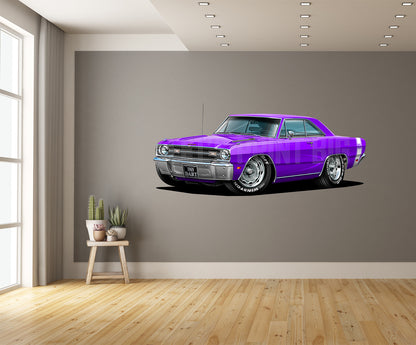 1969 Dart GTS Plum Crazy Purple Muscle Car Wall Art Decal