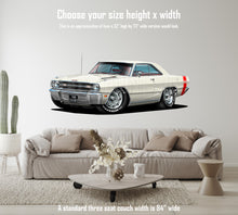 1969 Dart GTS White Muscle Car Wall Art Decal