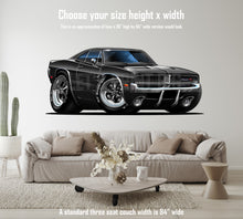 Car Art 1969 Charger Cartoon Wall Decal