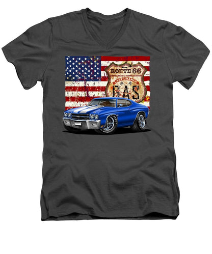 1970 Chevelle Flag - Men's V-Neck T-Shirt