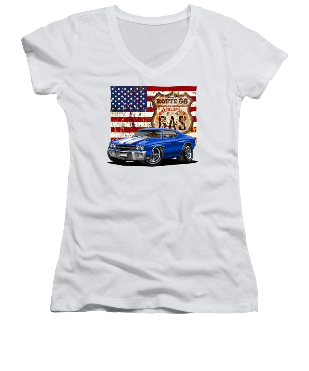 1970 Chevelle Flag - Women's V-Neck