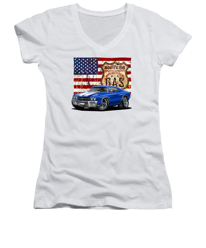 1970 Chevelle Flag - Women's V-Neck