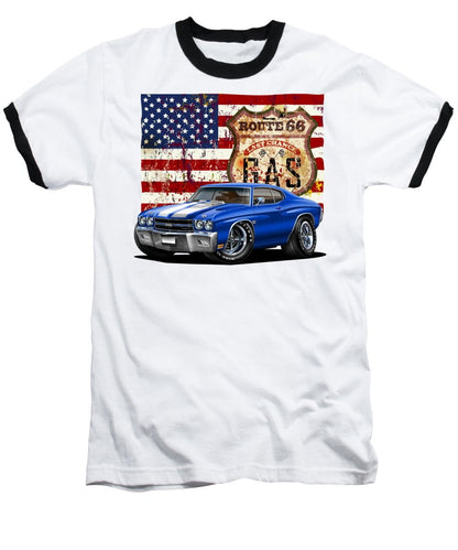 1970 Chevelle Flag - Baseball T-Shirt