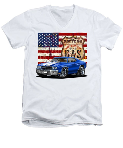 1970 Chevelle Flag - Men's V-Neck T-Shirt