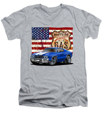 1970 Chevelle Flag - Men's V-Neck T-Shirt