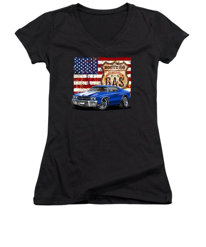1970 Chevelle Flag - Women's V-Neck