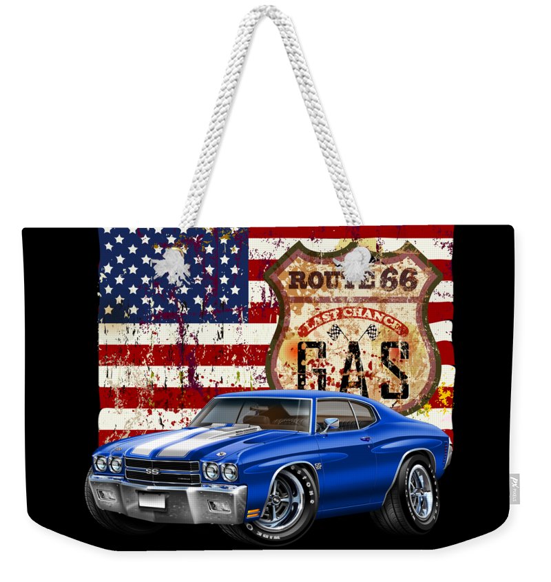 1970 Chevelle Flag - Weekender Tote Bag
