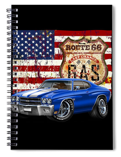 1970 Chevelle Flag - Spiral Notebook