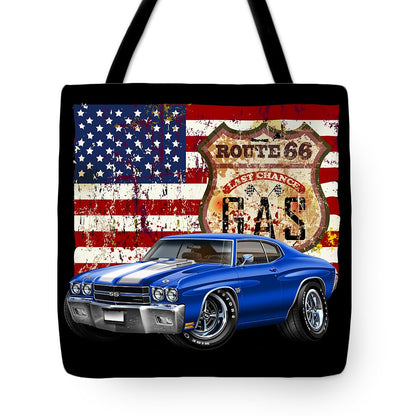1970 Chevelle Flag - Tote Bag