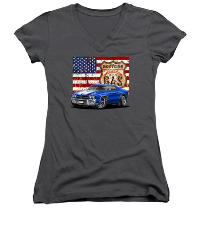 1970 Chevelle Flag - Women's V-Neck