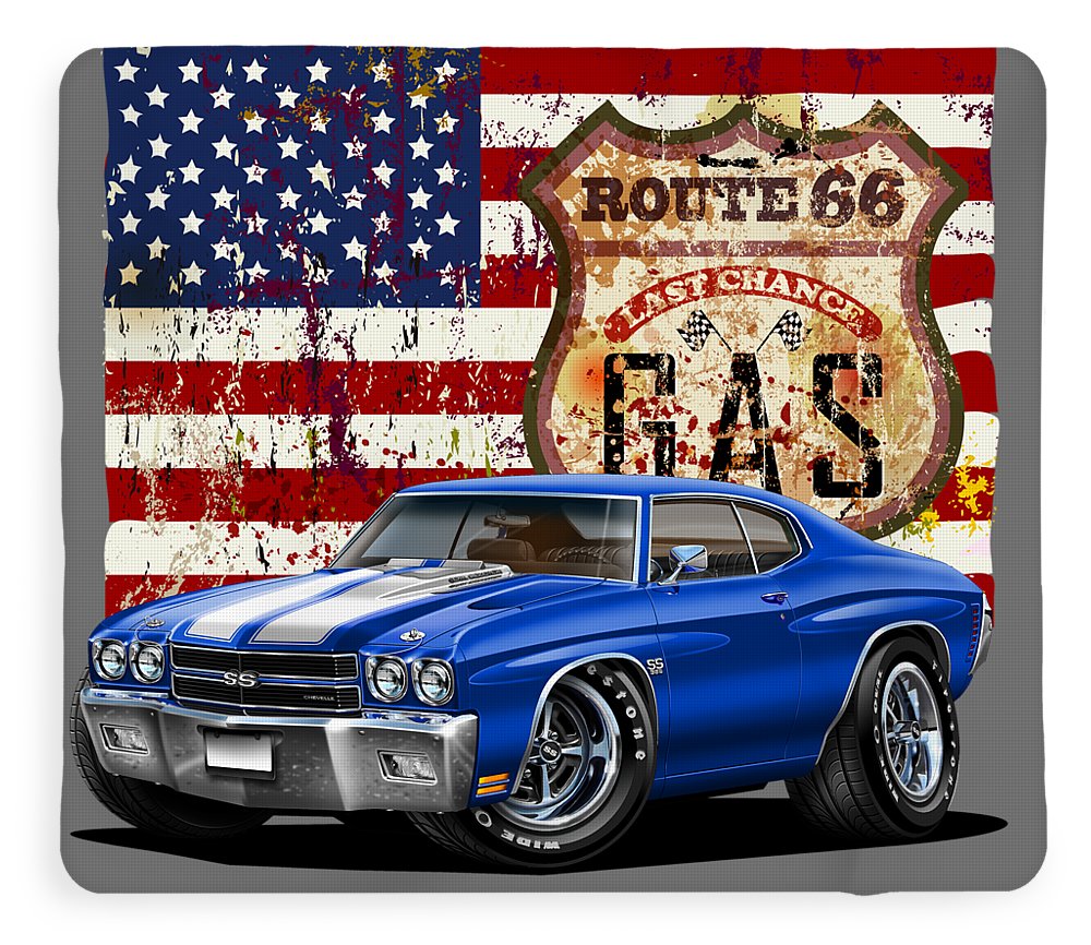 1970 Chevelle Flag - Blanket