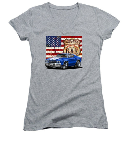 1970 Chevelle Flag - Women's V-Neck