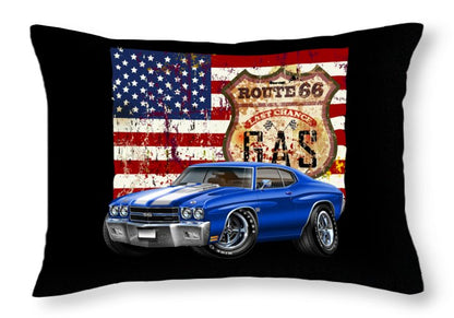 1970 Chevelle Flag - Throw Pillow