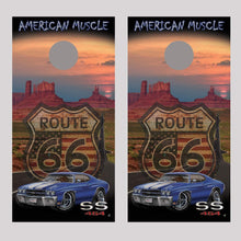 1970 Chevelle SS Route 66 American Muscle Cornhole Board Decal Wraps