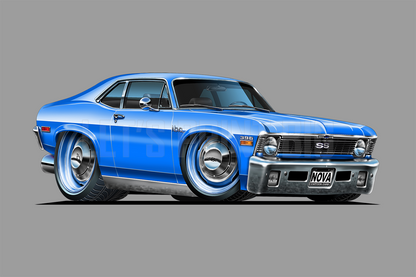 Car Art 1971 Nova Cartoon Wall Decal