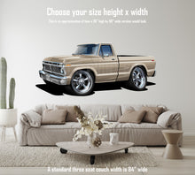 1974 F-100 Pickup Truck Car Art Wall Decal