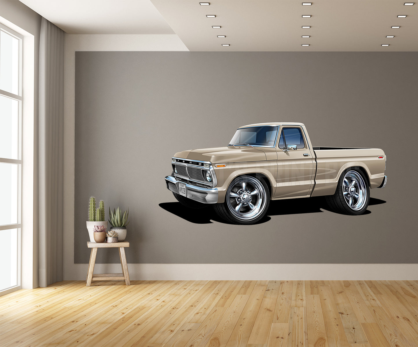 1974 F-100 Pickup Truck Car Art Wall Decal