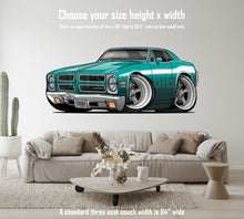 Car Art 1972 Pontiac Ventura Sprint Version 2 Different Wheels Hot Rod Cartoon Wall Decal