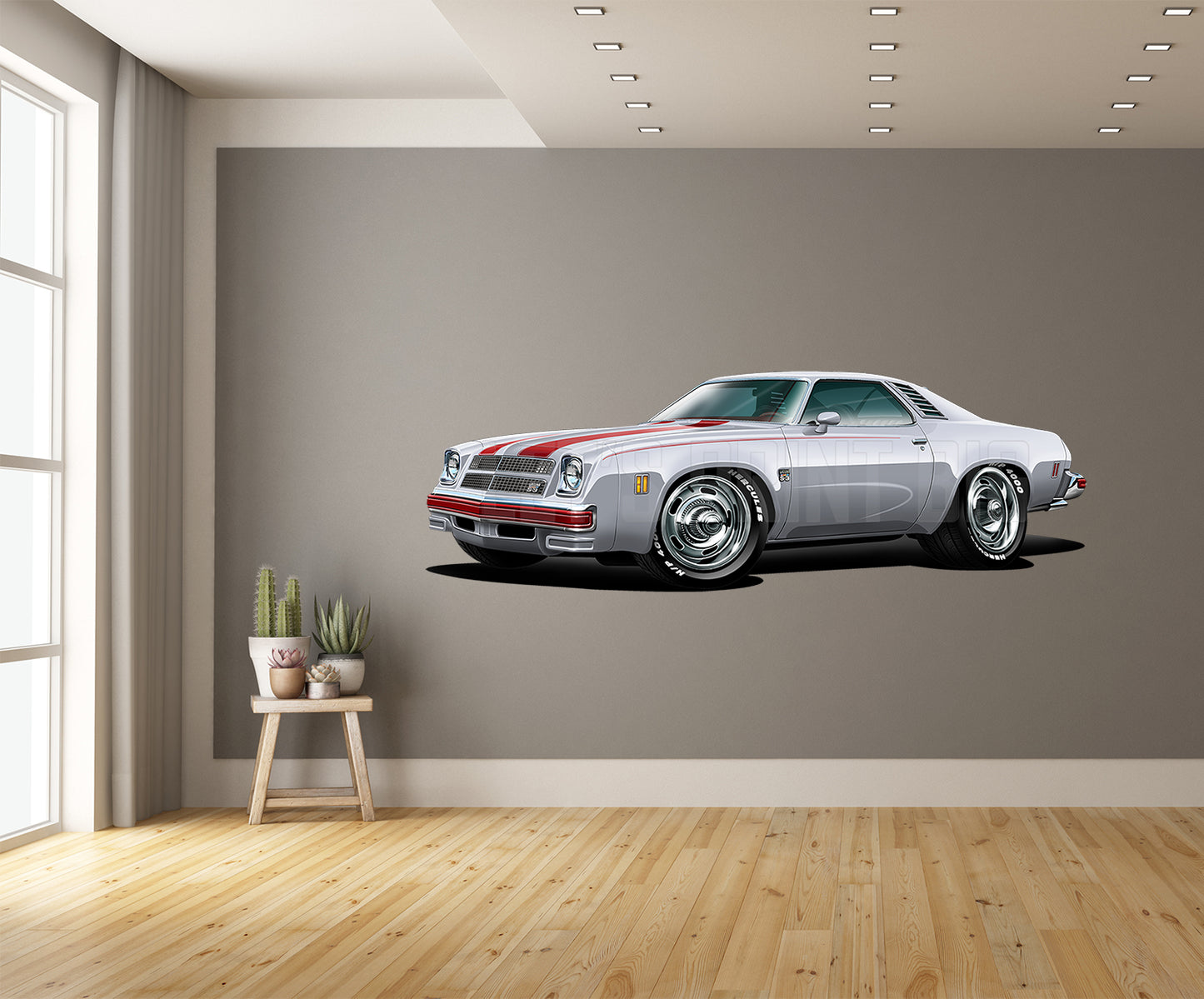 1975 Chevelle Laguna S3 Hot Rod Car Art Wall Decal