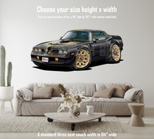 1977 Pontiac Trans Am Car on Wall Black Bandit Hot Rod Decal