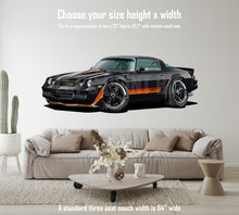 1981 Camaro Z28 Hardtop Black Muscle Car Art Wall Decal
