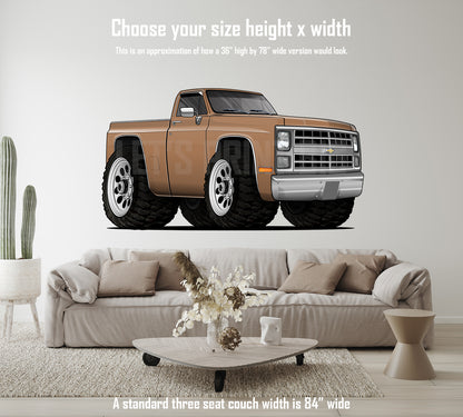 1986 4x4 Pickup Truck Car Art Wall Decal