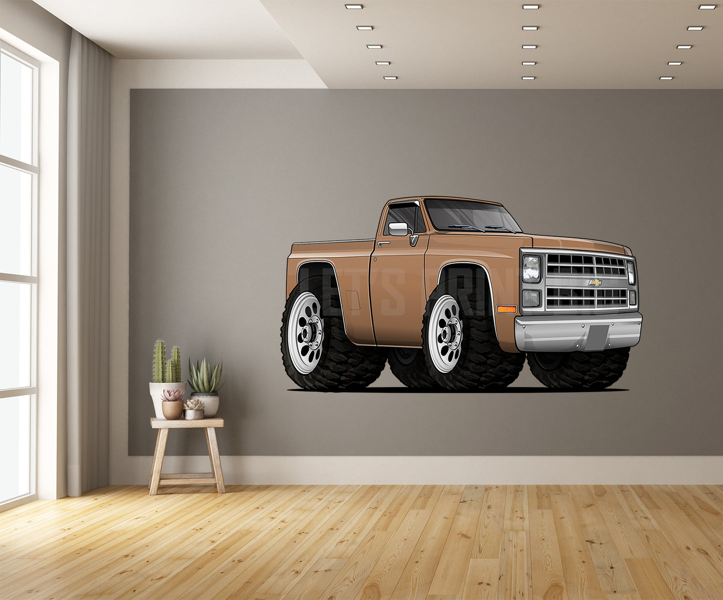 1986 4x4 Pickup Truck Car Art Wall Decal