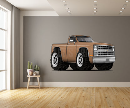 1986 4x4 Pickup Truck Car Art Wall Decal