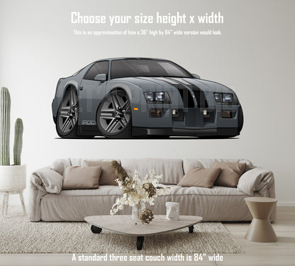 Car Art 1987 Camaro IROC Z28 Cartoon Wall Decal