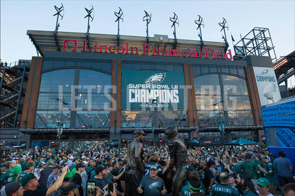 Outside of the Lincoln Financial Field Stadium Wall Mural